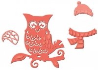 Billede: spellbinders Winter Owl, Owl: 2.5