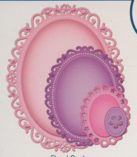 Billede: skæreskabelon Spellbinders S4-356 Nestabilities Decorative Elements Floral Ovals Die Templates 