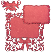 Billede: skære/prægeskabelon juleramme, Spellbinders - Card Creator Die - Decorative Holly Frame S6-042