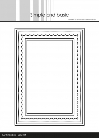 Billede: skæreskabelon kortbase rektangel med indlæg, Simple and Basic die “Card Base - Rectangle w/inlay