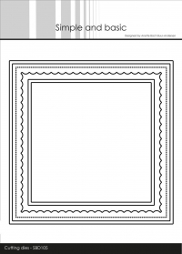 Billede: skæreskabelon kortbase firkant med indlæg, Simple and Basic die “Card Base - Square w/inlay