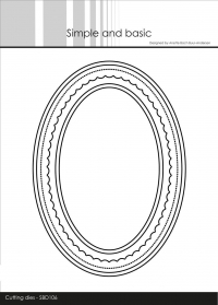 Billede: skæreskabelon kortbase oval med indlæg, Simple and Basic die “Card Base - Oval w/inlay