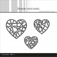 Billede: skæreskabelon 3 hjerter, Simple and Basic die “String Hearts