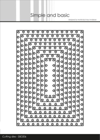 Billede: skæreskabelon rektangler med hjerter i kanten rundt, Simple and Basic die 