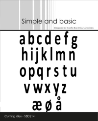 Billede: skæreskabelon alfabet små bogstaver, Simple and Basic die 