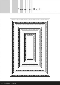 Billede: skæreskabelon rektangler med dots i kanten rundt, Simple and Basic die 