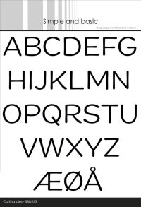 Billede: skæreskabelon alfabet store bogstaver, Simple and Basic die 