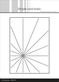 Billede: skæreskabelon rektangel med solop/nedgang, Simple and Basic die 