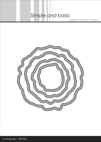 Billede: skæreskabelon runde rystede rammer med dots, Simple and Basic die 