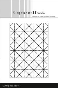 Billede: skære/prægeskabelon baggrunddie med dottet mønster til A7 kort, Simple and Basic die 