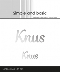Billede: Simple and Basic Hot Foil Plate, Knus, SBH003, 
5,2x2,3 & 2,9x1,3cm