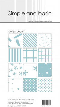 Billede: Simple and Basic Design Papers 10x21cm 