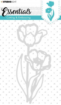 Billede: skæreskabelon blomster, Studio Light Dies STENCILSL261. førpris kr. 68,- nupris