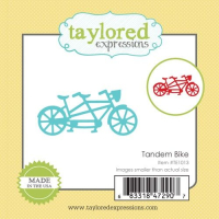 Billede: skæreskabelon tandem, Taylored Expressions, TE1013 Tandem Bike