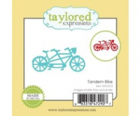 Billede: skæreskabelon tandem, ca. 5,6x2,8cm, Tandem Bike, Taylored Expressions