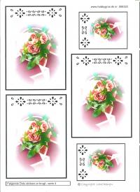 Billede: blomsterbuket, lene design med dotsmønster, tilbud