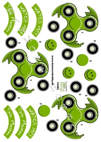 Billede: grøn fidget spinner, dan-design, førpris kr. 6,- nupris