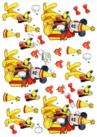Billede: Mickey Mouse og Pluto med gave, dan-design