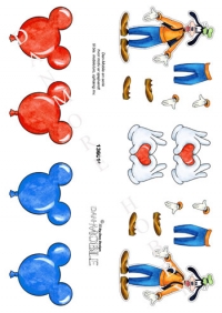 Billede: fedtmule og ballon som mickeys mouses hoved, dan-mobile