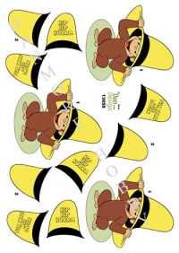 Billede: abe med gul hat, dan-design