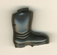 Billede: BESTILLINGSVARE 25 par glat støvle i sort plastic, fodens længde 38 mm
