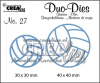 Billede: skæreskabelon 2 volleybolde, d2491, crea-lies, førpris kr. 45,- nupris