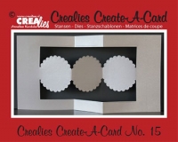 Billede: skære/prægeskabelon Crealies CCAC15 create a card, 13,5x26cm, førpris kr. 102,- nupris