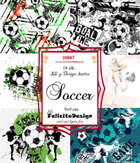 Billede: Toppers 9x9cm 18stk 200g Soccer, FelicitaDesign