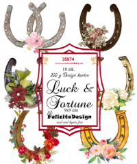 Billede: Toppers 9x9cm, 18 stk., 200g, Luck and Fortune, FelicitaDesign