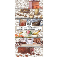 Billede: Slimcard 18 ark, 3x6designs, 10x21cm (M65) 200g karton, Let´s have a Coffee break, FelicitaDesign