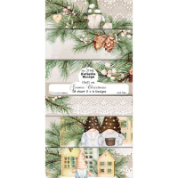 Billede:  Papirblok til slimcard, 10x21cm, Gnome Christmas, 200g, 18 ark, 3x6 design, FelicitaDesign 