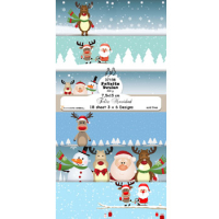 Billede: Mini slimcard 7,5x15cm, 3x6 designs, 200gr., Feliz Navidad, FelicitaDesign, førpris kr. 20,- nupris