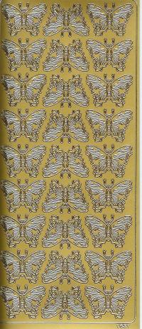 Billede: guld sommerfugle, stickers