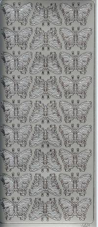 Billede: sølv sommerfugle, stickers