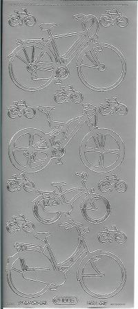 Billede: sølv cykler, stickers