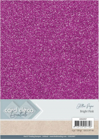 Billede: Glitter karton A4 230g Bright pink 6ark, CDEGP007 