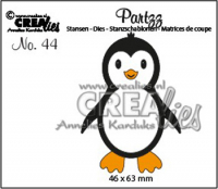 Billede: skæreskabelon pingvin, Dies Crealies Partzz 44, Max. 46 x 63 mm / CLPartzz44 