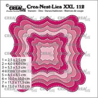 Billede: skæreskabelon med stitch, Dies Crealies Crea-Nest-Lies XXL 112, 
CLNestXXL112 max 13x13cm 