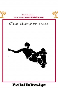 Billede: Clear stamp Skater, danmore, førpris kr. 20,00, nupris