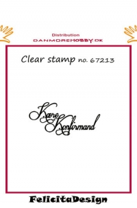 Billede: Clear stamp Kære Konfirmand, danmore, førpris kr. 15,00, nupris