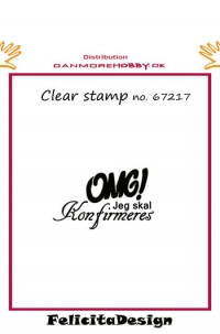 Billede: Clear stamp OMG! Jeg skal konfirmeres, danmore, førpris kr. 18,00, nupris