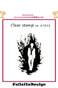 Billede: Clear stamp konfirmand dreng i splat, danmore, førpris kr. 24,00, nupris