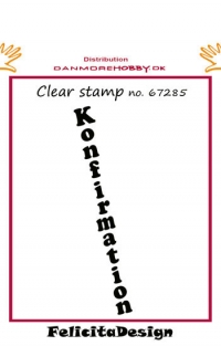 Billede: Clear stamp Konfirmation vertikal, H: 7,5 B:0,8cm, danmore