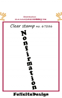 Billede: Clear stamp Nonfirmation vertikal, H: 7,5 B:0,8cm, danmore