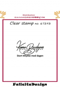 Billede: Clear stamp Kære Brudepar Stort tillykke med dagen, FelicitaDesign
