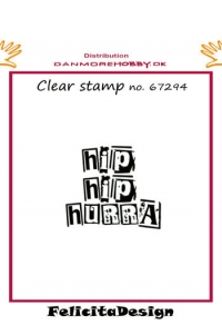 Billede: Clear stamp hip hip hurra, FelicitaDesign