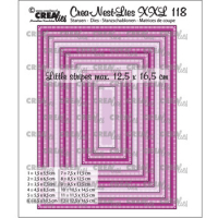 Billede: skæreskabelon 12 rektangler med stitch, Dies Crealies Crea-Nest-Lies XXL 118
