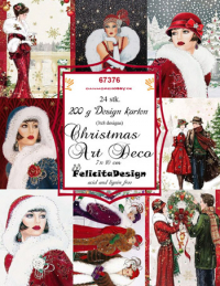 Billede: Toppers jul, 10x7cm, 24 stk. 3x8 design, 200g, Christmas Art Deco, FelicitaDesign