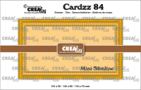 Billede: skæreskabelon rektangel med stitch på begge sider af udskæringen, Dies Crealies CLCZ84 Cardzz 84, Færdig mål: 9,0 x 15,5 cm - 3 dies 