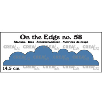 Billede: skæreskabelon sky-linje der kun skære af foroven,  On the Edge dies no. 57, Clouds straight 14,5 cm, CreaLies